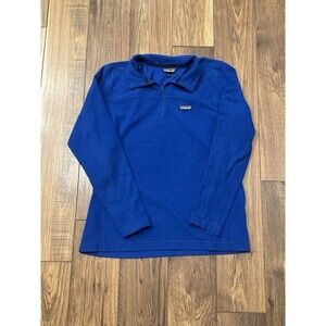 Patagonia 1/4 Zip Pullover Mens L Blue Lightweight Fleece Long Sleeve (SEE PICS)